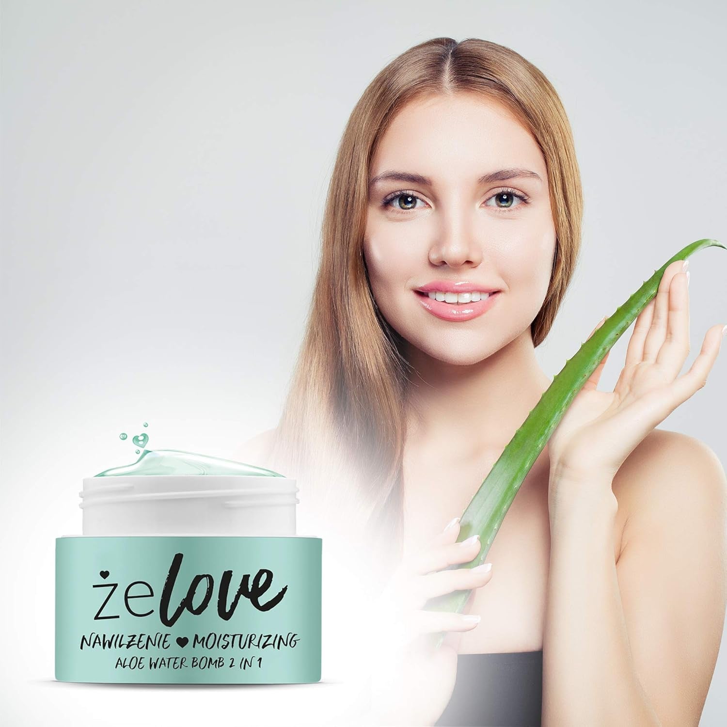 Aloe Water Aqua Bomb Face Cream | 50Ml | Hydro Boost Soothing Gel | Contains Aloe Juice | Liquid Moisturizer for Dry & Sensitive Skin | Cruelty-Free & Vegan