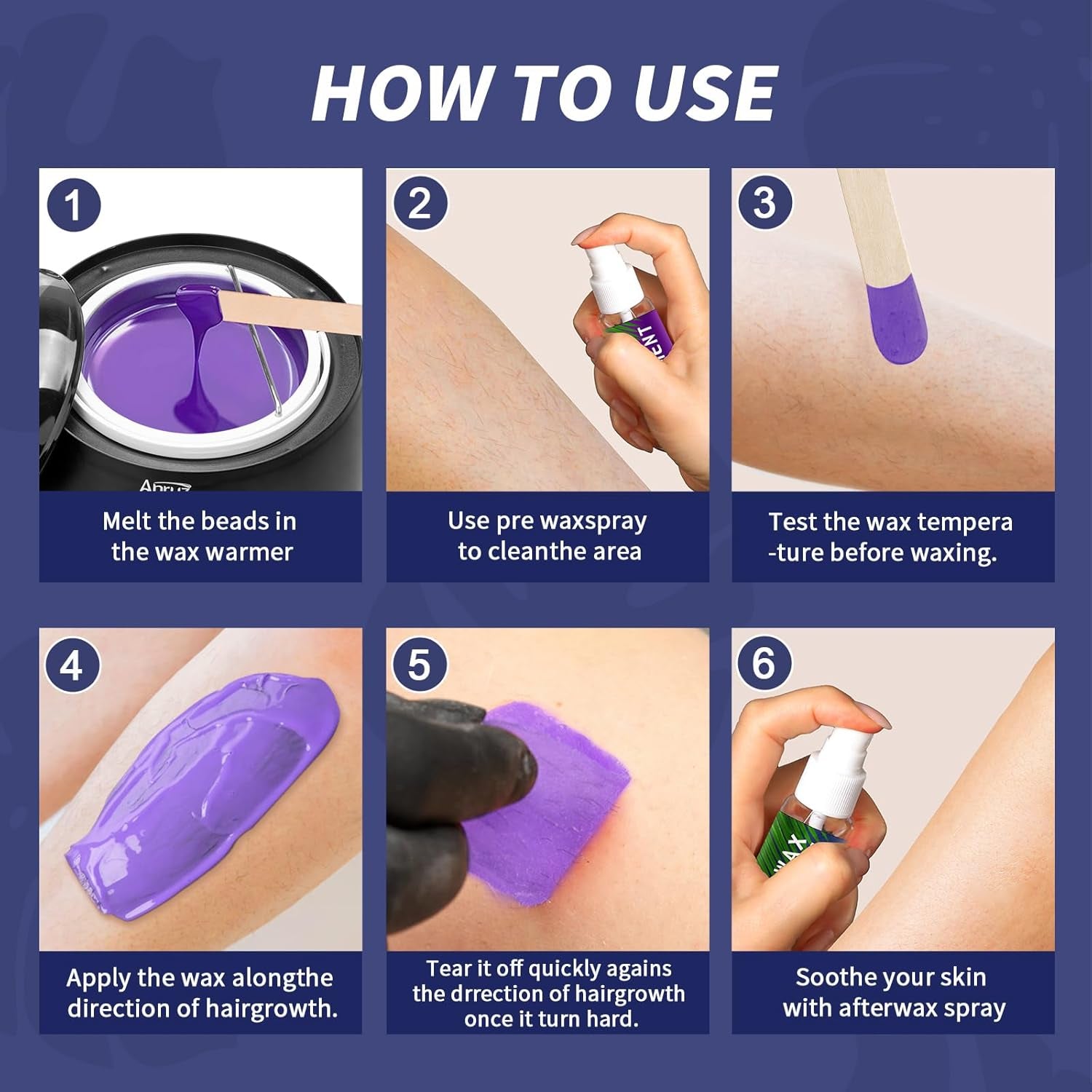 Waxing Kit, Wax Kit for Hair Removal, Wax Pot for Waxing Professional with Silicone Bowl,4 Bags Wax Beads and 20 Applicator Sticks, 2 Treatment Oils-At Home Wax Machine for Full Body Waxing