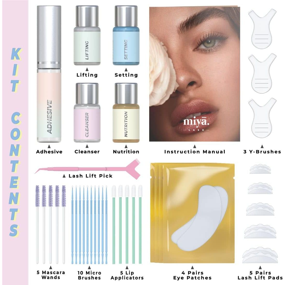 Lash Lift Kit | Keratin Eyelash Perm Kit | Semi Permanent LVL Curling & Lifting Eyelashes | Includes All Tools & Accessories | Professional Result | Home & Salon Use | Vegan Eyelash Lift Kit
