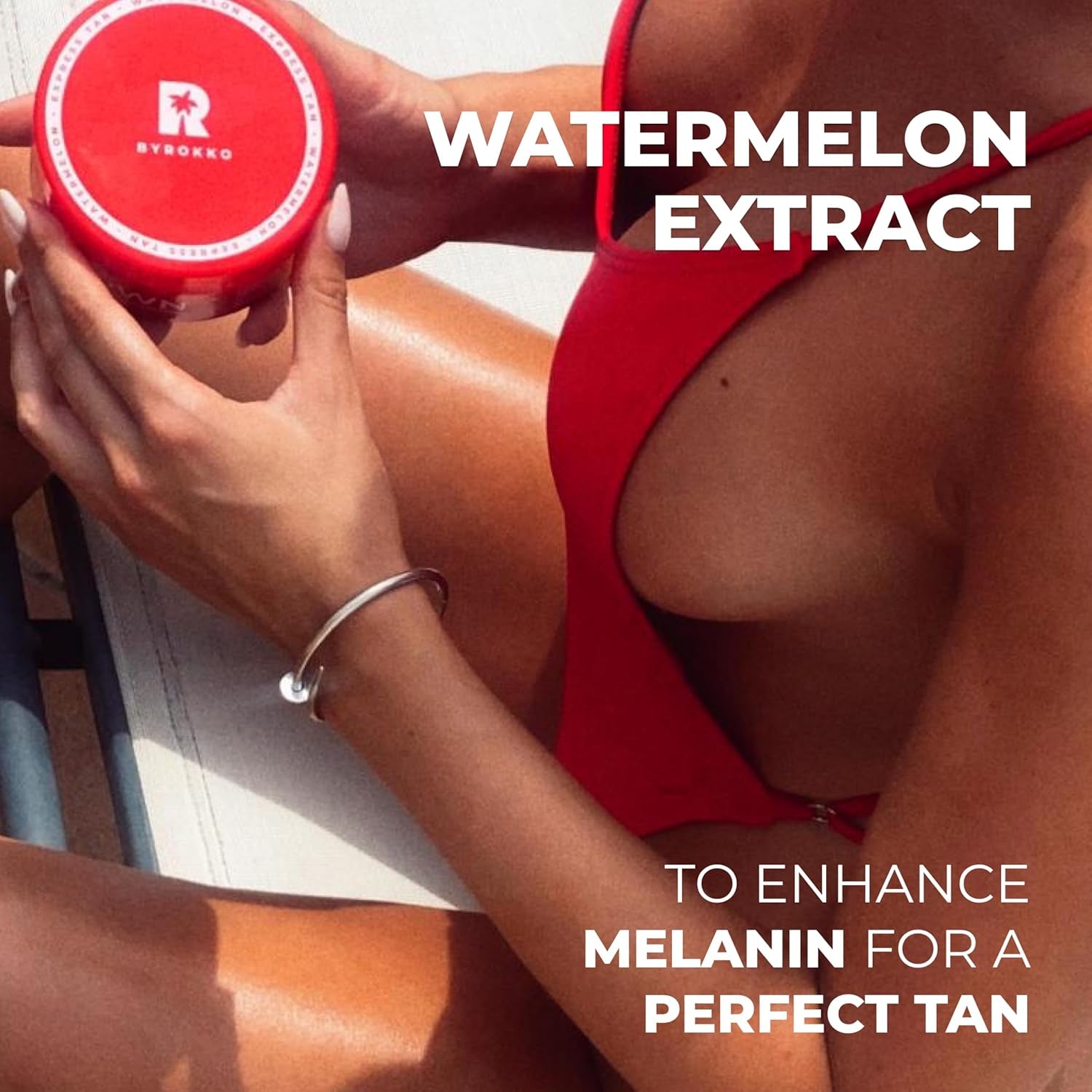 Shine Brown Watermelon Sunbed Cream, Sunbed Tanning Accelerator, Use It as Tanning Cream or Tanning Lotion for Fast Intense Tan in Sunbeds & Outdoor Sun, 200 Ml