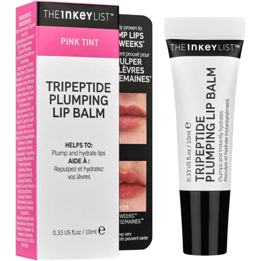 Tripeptide Plumping Lip Balm 10Ml, Clinically Proven Plumping Tinted Lip Care, Hydrates Dry Cracked Lips, Vegan & Cruelty Free, Pink Tint