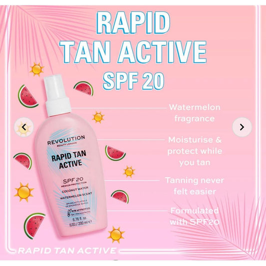 Revolution Beauty London, Rapid Tan Accelerator, Contains SPF20