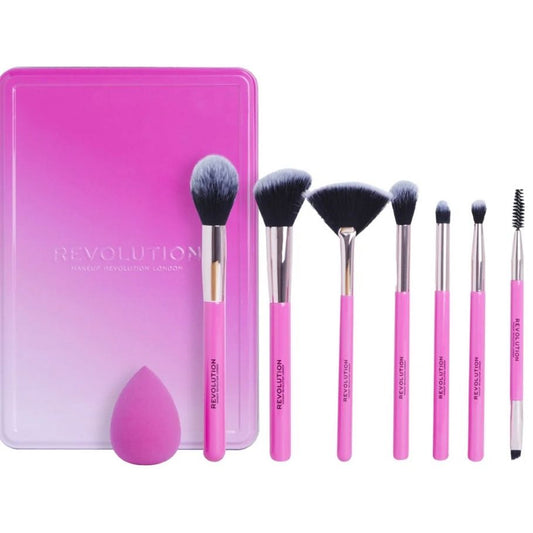 Revolution The Brush Edit 8 Piece Makeup Brush & Sponge Gift Set