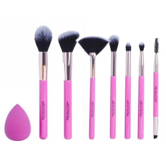 Revolution The Brush Edit 8 Piece Makeup Brush & Sponge Gift Set
