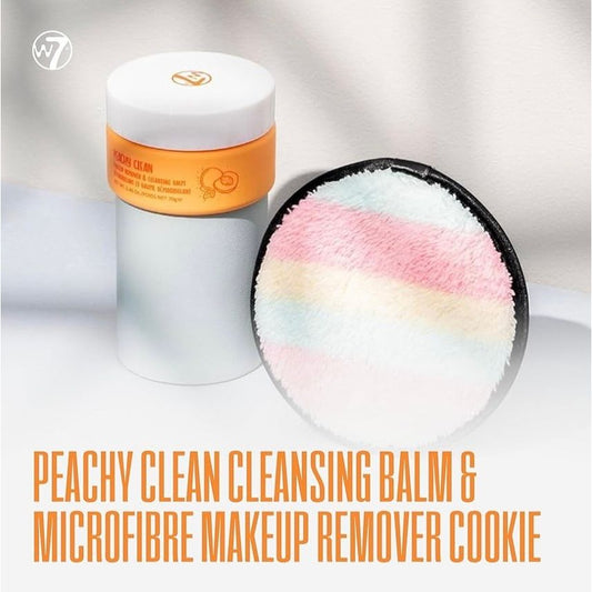 W7 Peachy Clean Makeup Melt Set – Cleansing Balm & Remover Pad