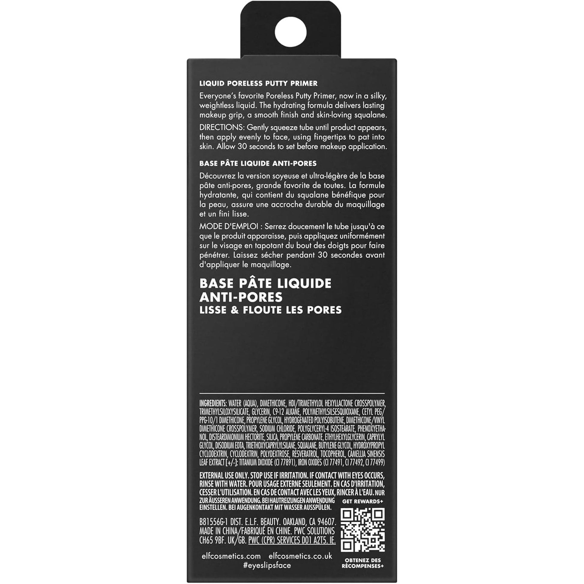 Liquid Poreless Putty Primer, Hydrating Liquid Face Primer for a Smooth Complexion, Grips Makeup for Longwear, Vegan & Cruelty-Free