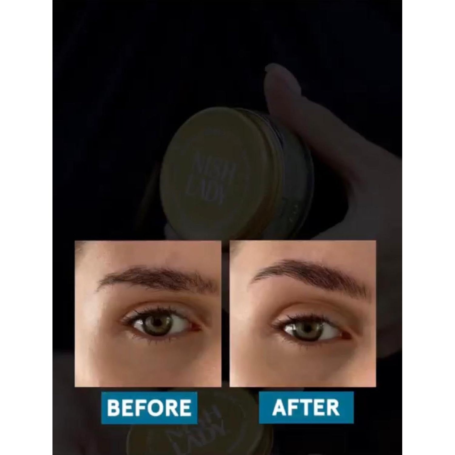 Brow Lift Lamination Gel Kit with Brush, Black Tint, MEGA SIZE - 50 Ml | Eyebrow Shaping Wax | Eye Brows Styling Soap | Long Lasting Hold Freeze Gel