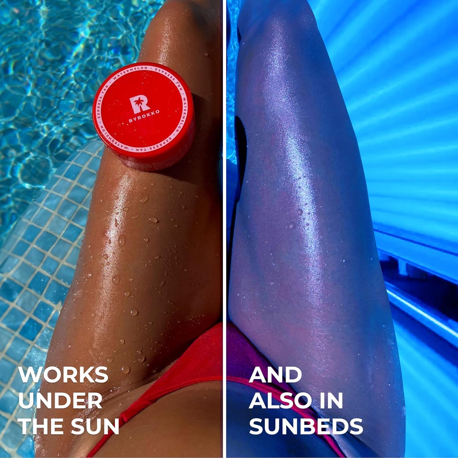 Shine Brown Watermelon Sunbed Cream, Sunbed Tanning Accelerator, Use It as Tanning Cream or Tanning Lotion for Fast Intense Tan in Sunbeds & Outdoor Sun, 200 Ml