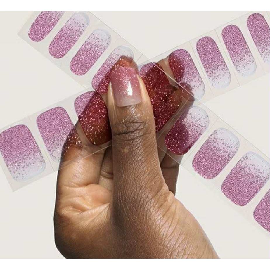 Mylee Pink Stardust Gel Nail Wraps