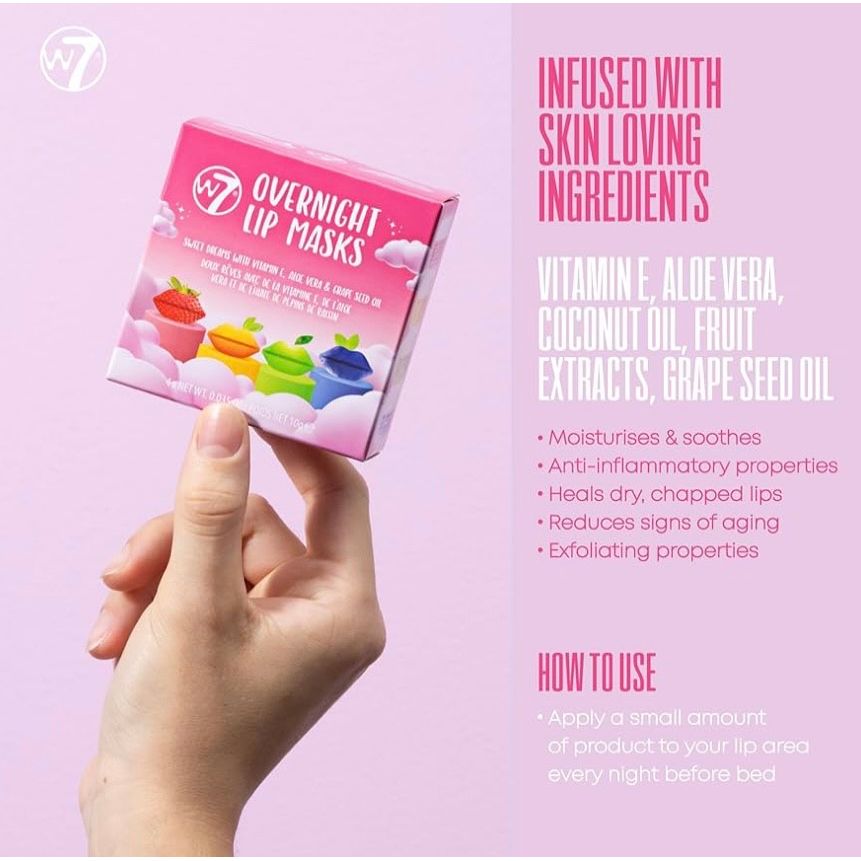 W7 Sweet Dreams Overnight Lip Masks - Gift Set